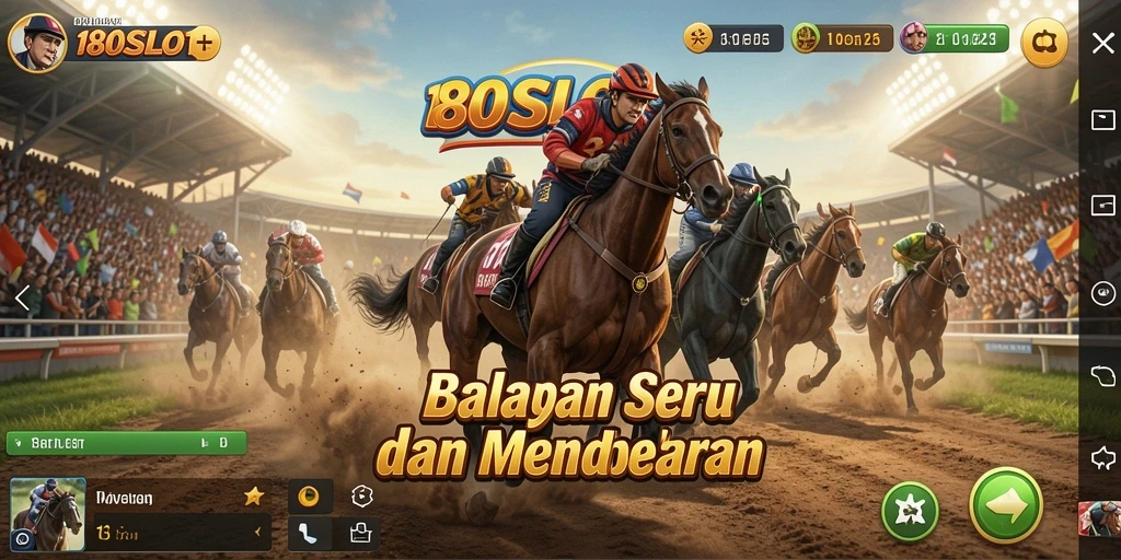 Tangkapan layar gameplay balapan mendebarkan di 180SLOT.