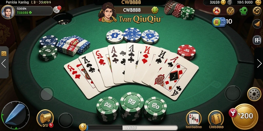 Tampilan gameplay QiuQiu di CW8888 yang seru dan kompetitif.