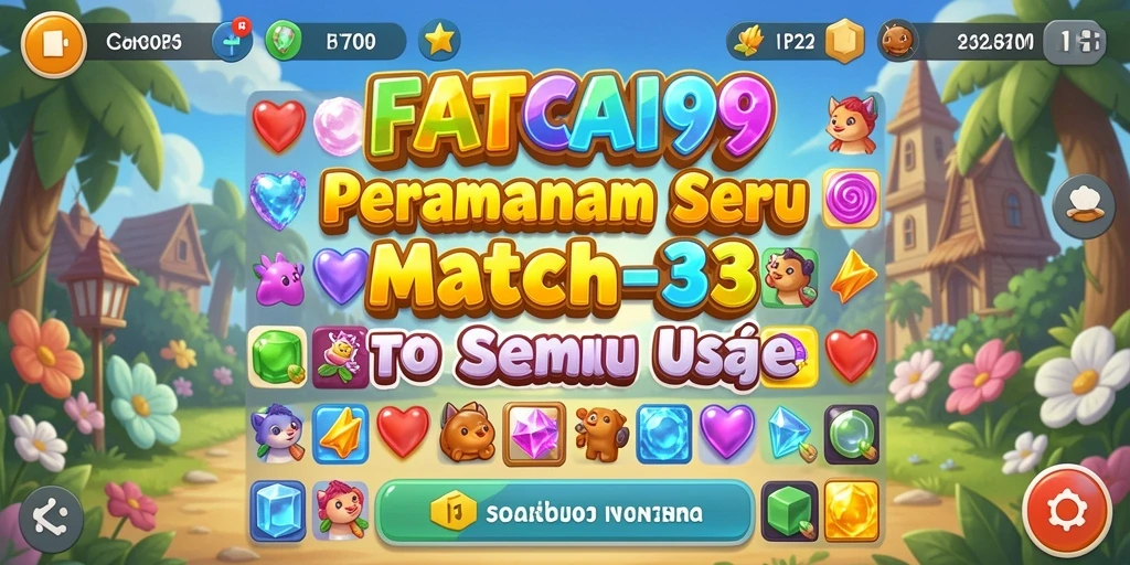 Tampilan gameplay seru dari FATCAI99 saat bermain Match-3.