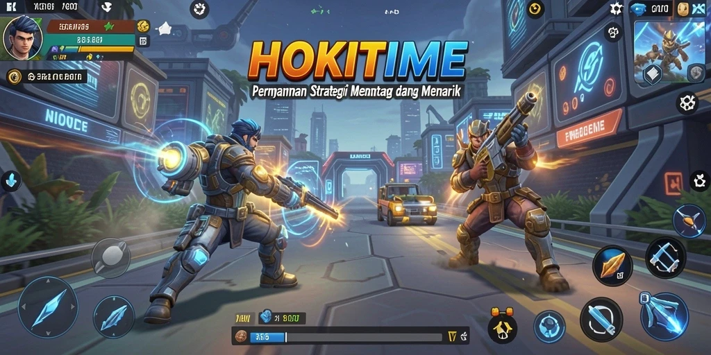 Tampilan gameplay HOKITIME yang strategis dan mendebarkan.