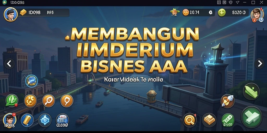 Tangkapan layar gameplay Tycoon ID098 menampilkan aktivitas membangun bisnis.