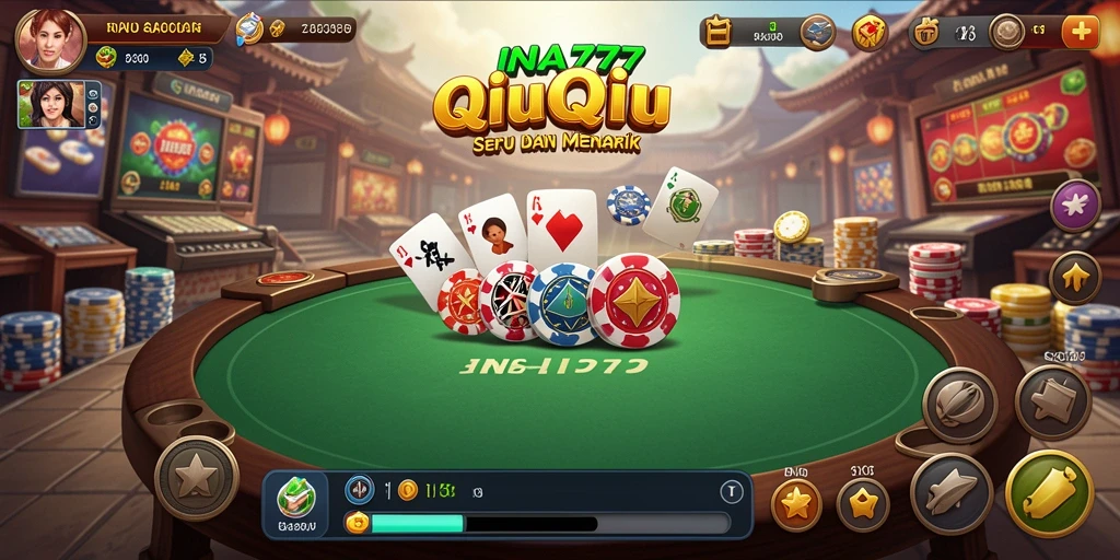 Tampilan gameplay QiuQiu yang seru dan mendebarkan.