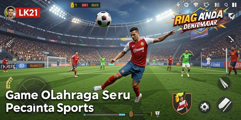 Tangkapan layar utama LK21 menunjukkan aksi seru dari gameplay olahraga.