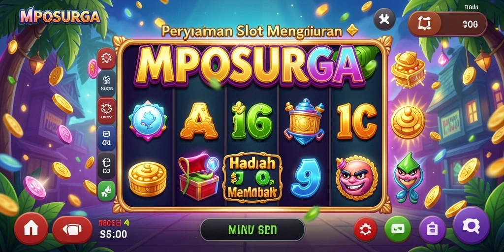 Tampilan gameplay MPOSURGA yang penuh warna dan dinamis.