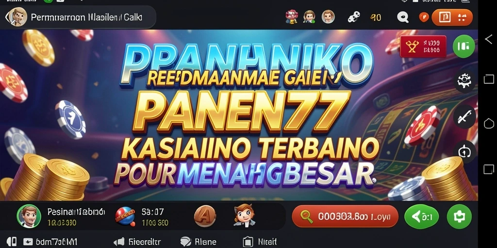Tampak menarik dari screenshot utama PANEN77 yang menunjukkan gameplay Kasino.