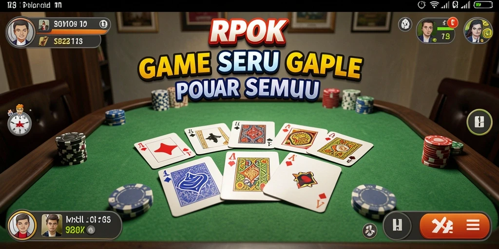 Screenshot gameplay RPOK dengan tampilan Gaple yang menarik.