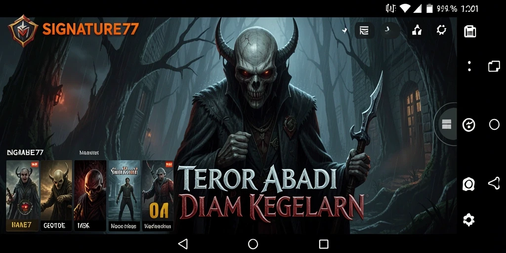 Gameplay menegangkan dengan atmosfer seram dalam SIGNATURE77.