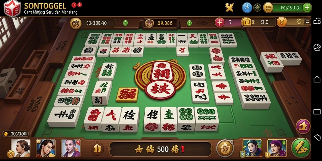 Screenshot gameplay SONTOGEL menampilkan momen seru permainan Mahjong.