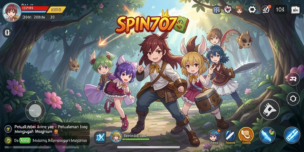 Tampilan indah dari gameplay SPIN707 yang menarik dan penuh warna.