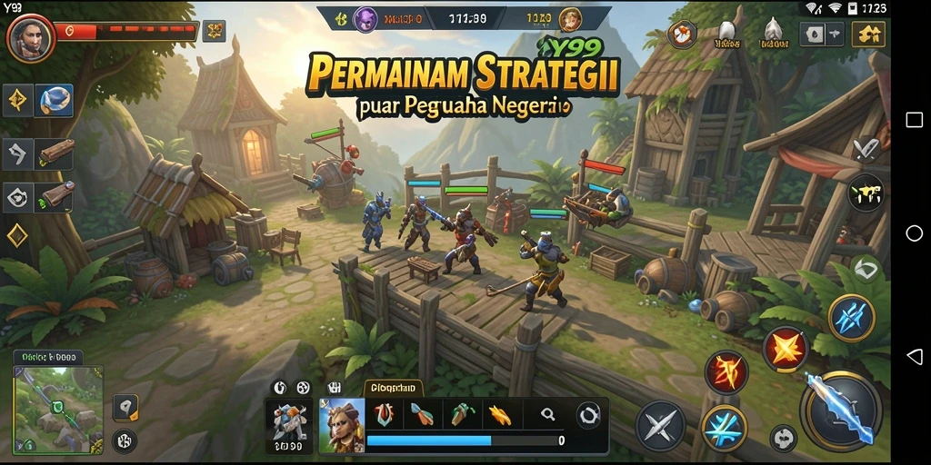 Gameplay dinamis dalam membangun kerajaan di Y89.
