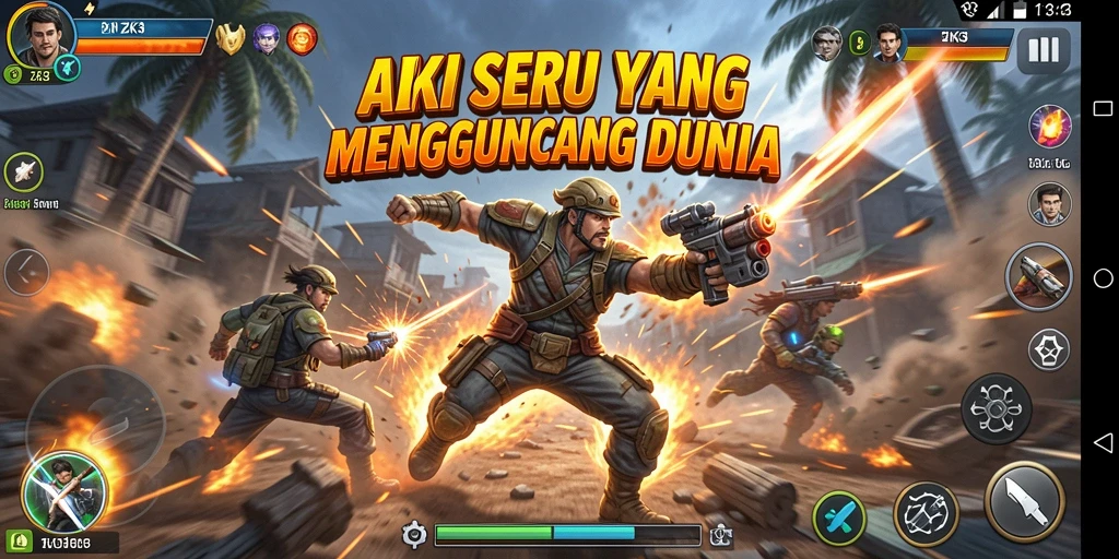 Tampilan gameplay ZK3 yang seru dan penuh aksi.
